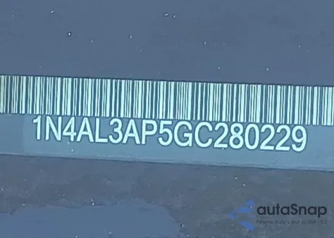 2016 Nissan Altima 2.5 Sl from USA, damaged, VIN 1N4AL3AP5GC280229